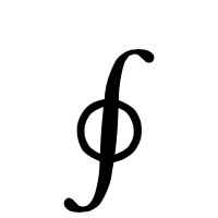 Image result for contour integral symbol